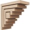 Ekena Millwork 4"W x 8"D x 8"H Classic Landon Rough Cedar Woodgrain TimberThane Corbel, Primed Tan CORUR04X08X08LANRCPR - alternate 1